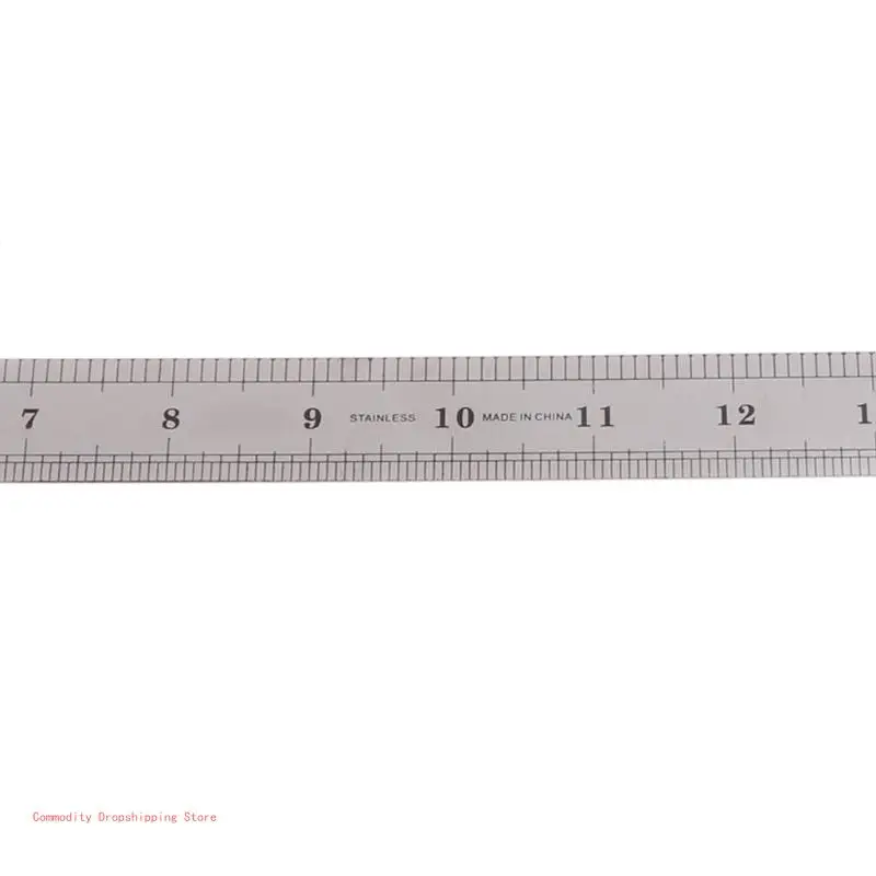 Lightweight Stainless Steel Ruler Rule Measuring Measure Straight with Hole for Easy Hanging for Carpenter Students