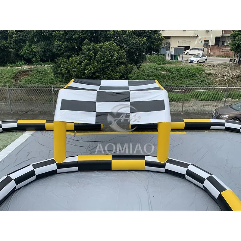 أطفال في الهواء الطلق نفخ سباق المسار ركوب اللعب سيارة ممتصة للصدمات سباق المحكمة سباق المسار نفخ #5