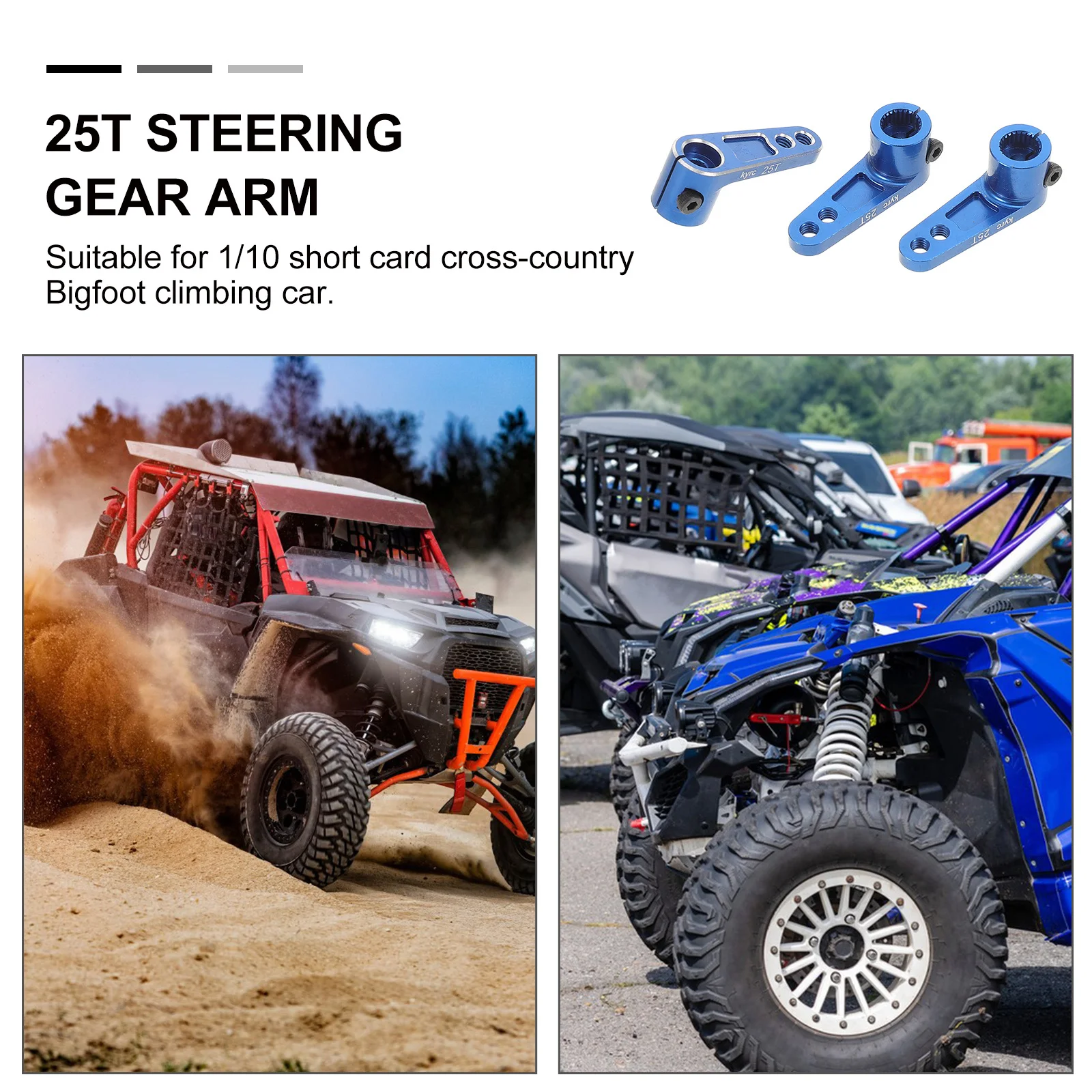 3Pcs Rc Car Arm Metal Steering Rod Replacement for 110 Scale Off Road Truck Durable Rc Airplane Repair Accessory