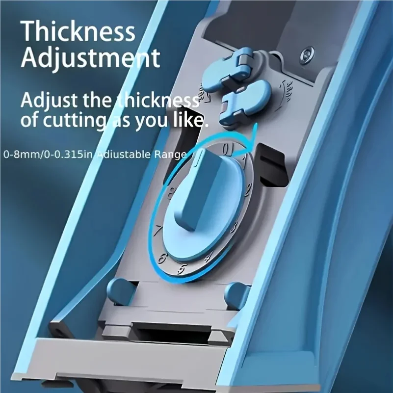 Safe Vegetable Slicer Adjustable Vegetable Chopper with 4 Modes Dicer, Julienne Kitchen Chopping Artifact (SkyBlue) – Image 5