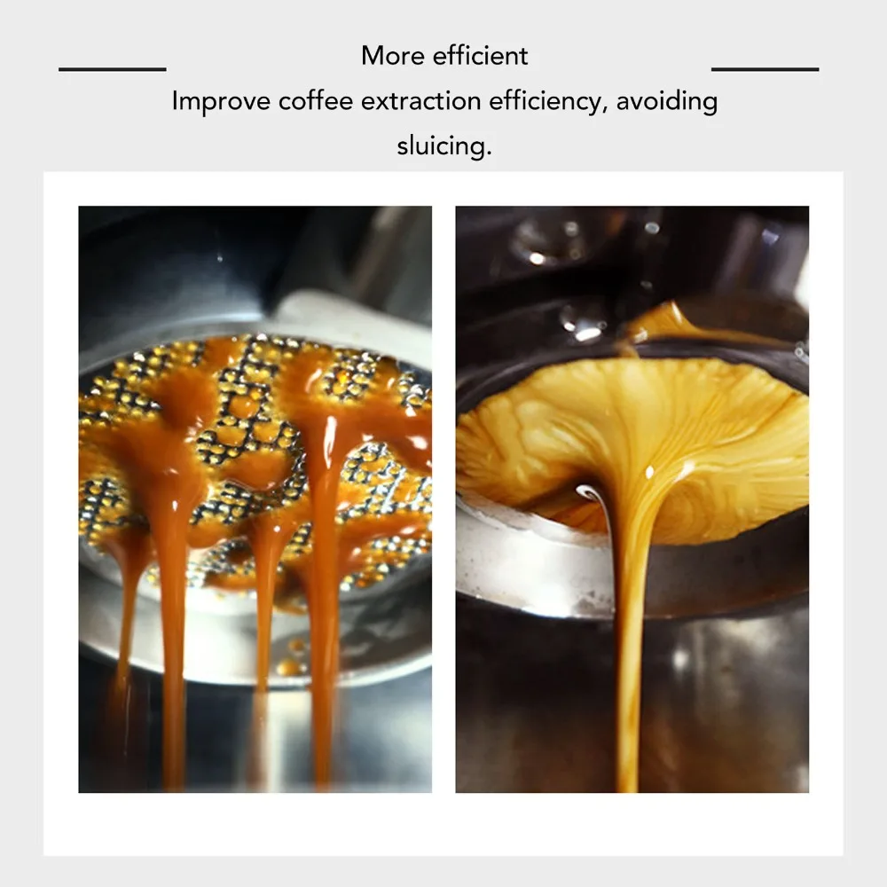 Stainless Steel Coffee Shower Screen 53mm Even Extraction Espresso Shower Mesh 200μm Water Distribution Stainless Steel Screen