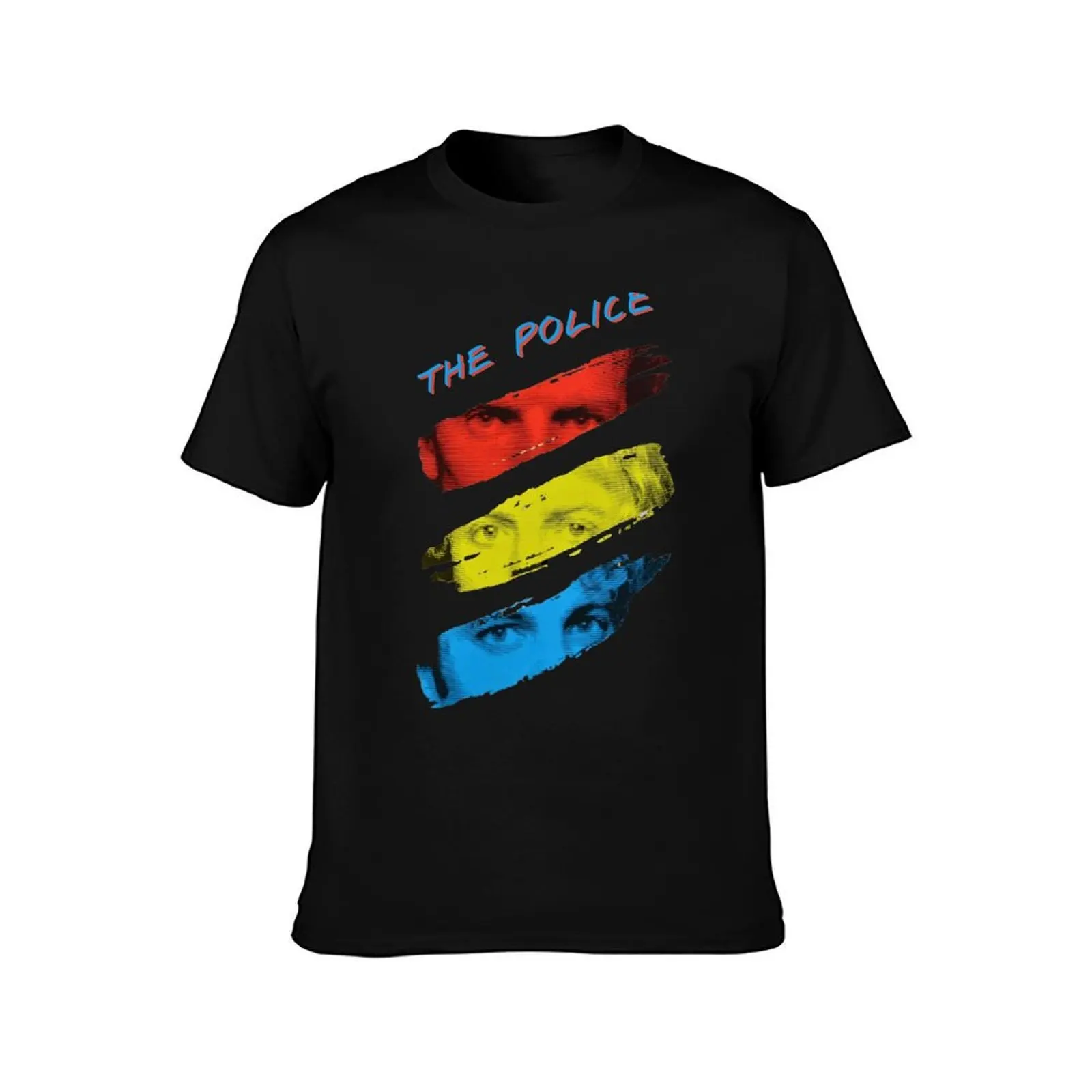 The Police T-Shirt, Summer Casual Cotton Tee, Oversized Streetwear Tops, Vintage Graphic Print, Loose Fit Short Sleeve