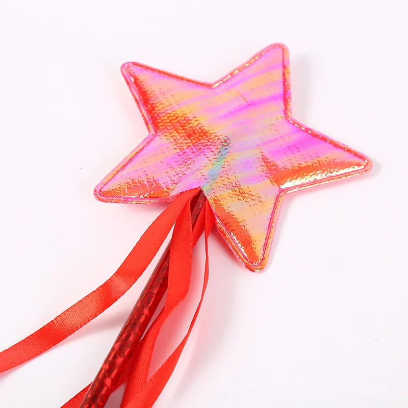 20pcs Star Ribbon Princess Wand Girls Toy Sticks for Dress Up  Costume Magic Shows Cosplay Birthday Party Baby Showers Christmas