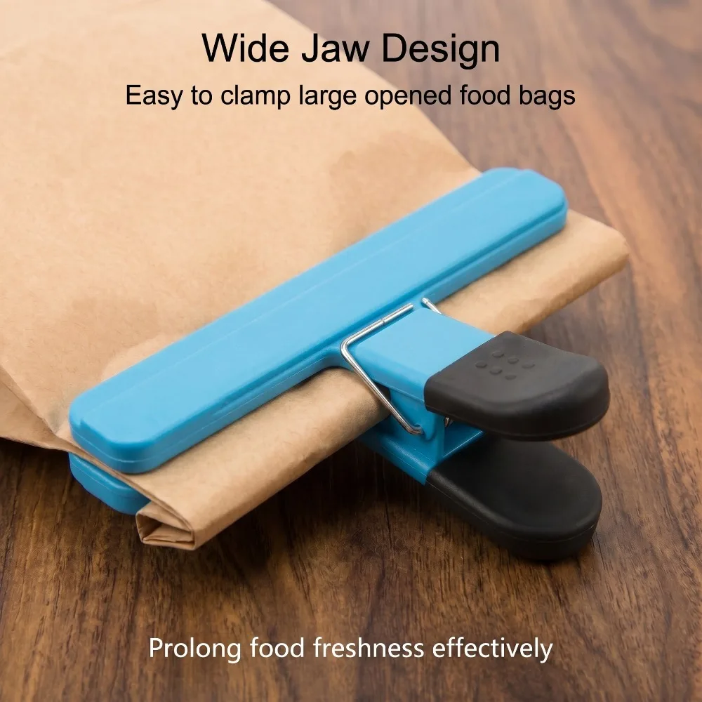6pcs T-type Kitchen Food Sealing Clip, Household Tea Snacks Plastic Bag Moisture Proof and Leak Proof Multipurpose Sealing Clip