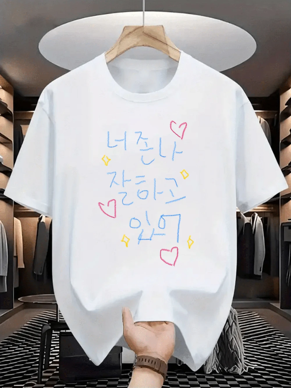 Cutecore 한국어 문자 및 만화 양 프린트 캐주얼 - Summer Clothing Reviews 리뷰 및 가격