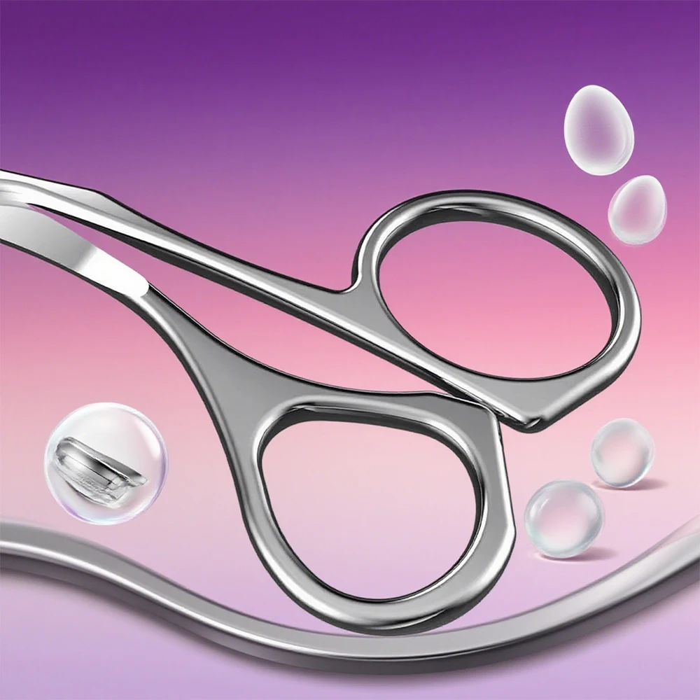 New 2pcs/set Safe Stainless Steel Eyebrow Trimme Eyebrow Scissors With Comb Hair Removal Shaver Cutter Durable Makeup Tool