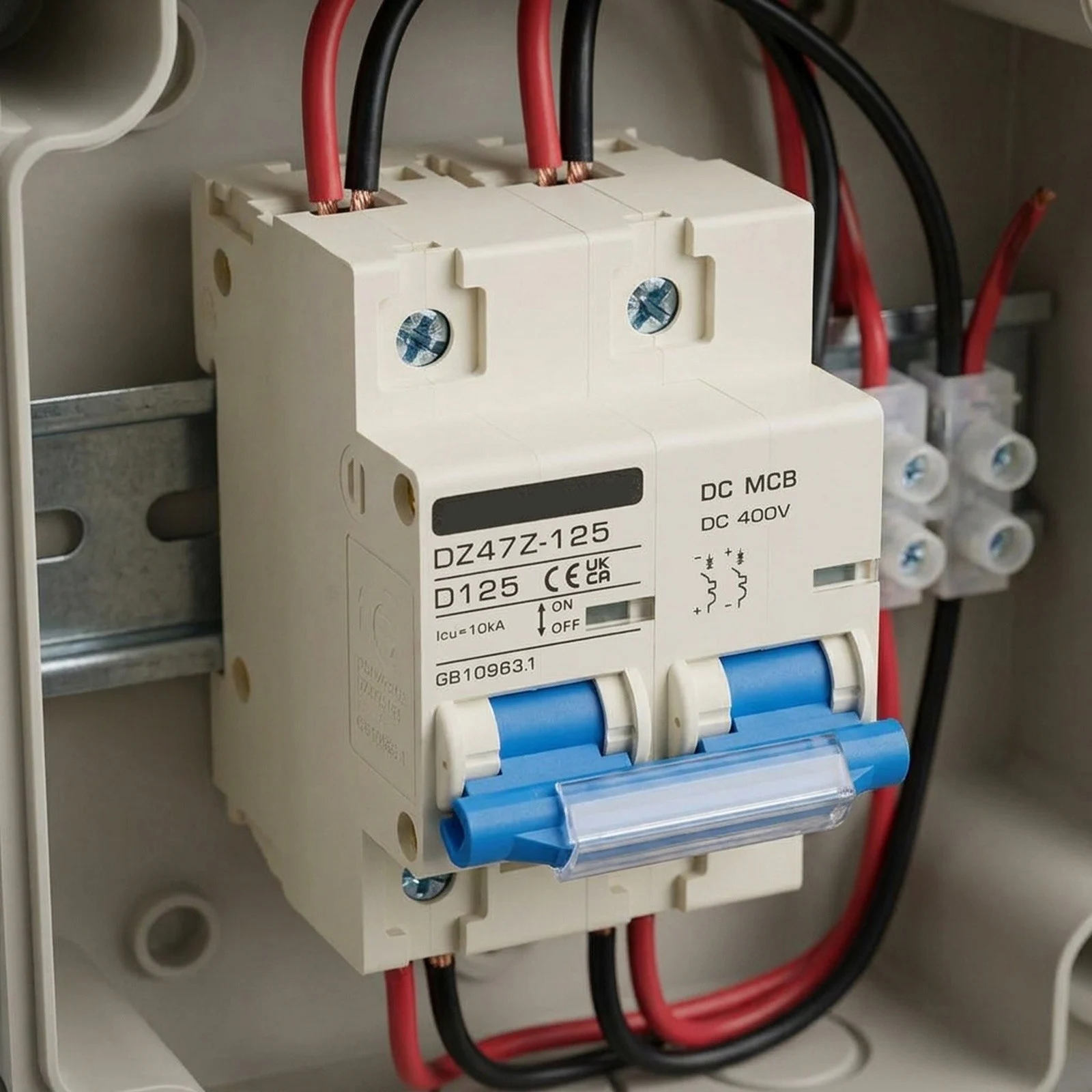 AC DC 400V Solar Circuit Breaker 15 120 Amp PV Isolator with Waterproof Dustproof Enclosure for Long Term Outdoor Solar Use