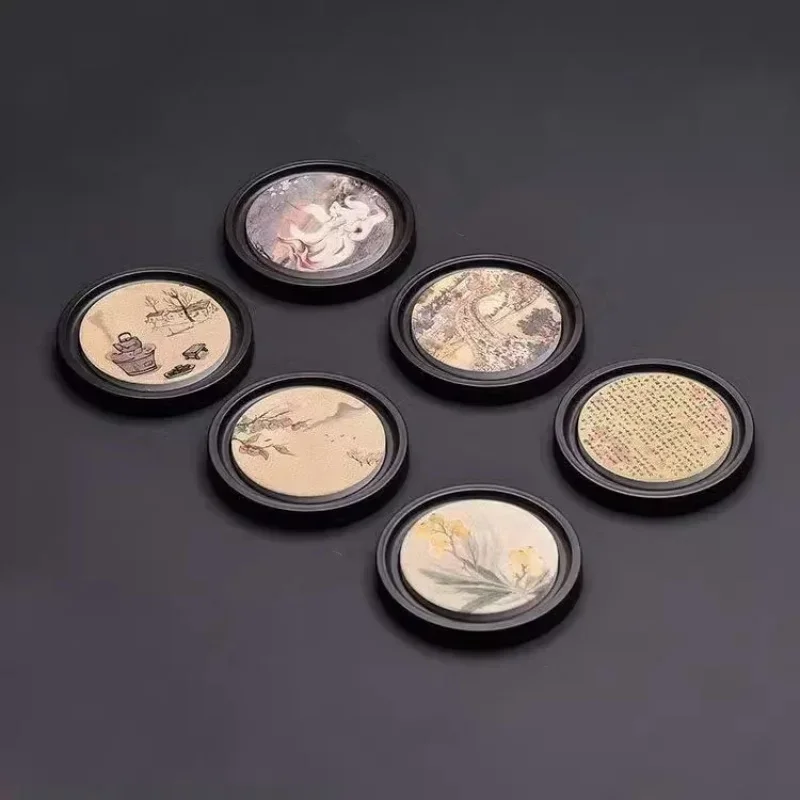 New Chinese Style Insulation Pad Bakelite Absorbent Coaster Household Storage Tea Cup Holder Cup Holder Tea Ceremony Accessories