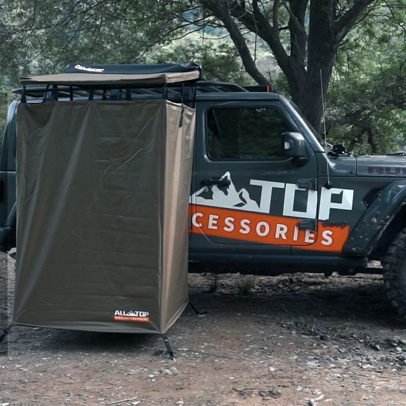 

Foldable Outdoor Shower Tent With LED Light Waterproof Camping Toilet Changing Privacy Shelter Easy Setup Custom Logo Available