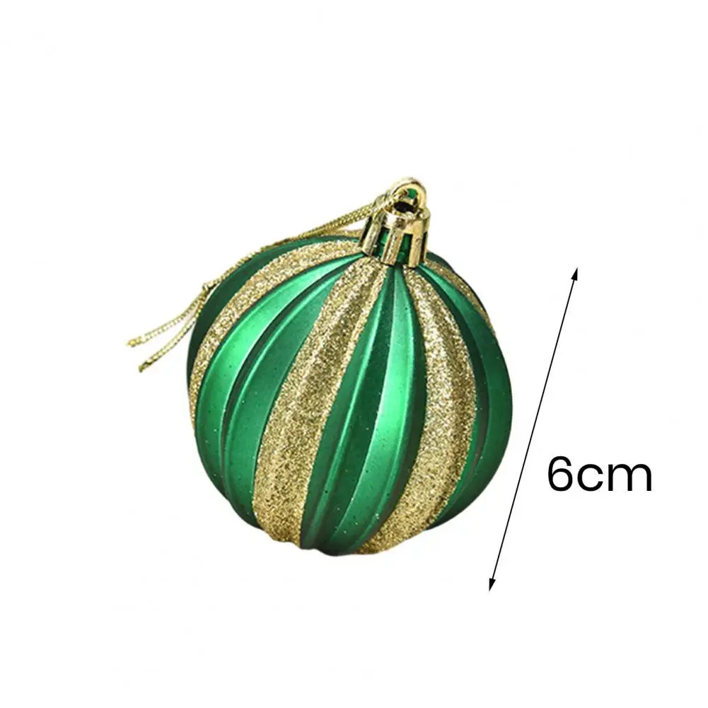 12 Pcs Christmas Tree Ball Ornaments 6cm Different Texture With Hanging Lanyard Festive Decoration Balls Christmas Decorations - Image 6