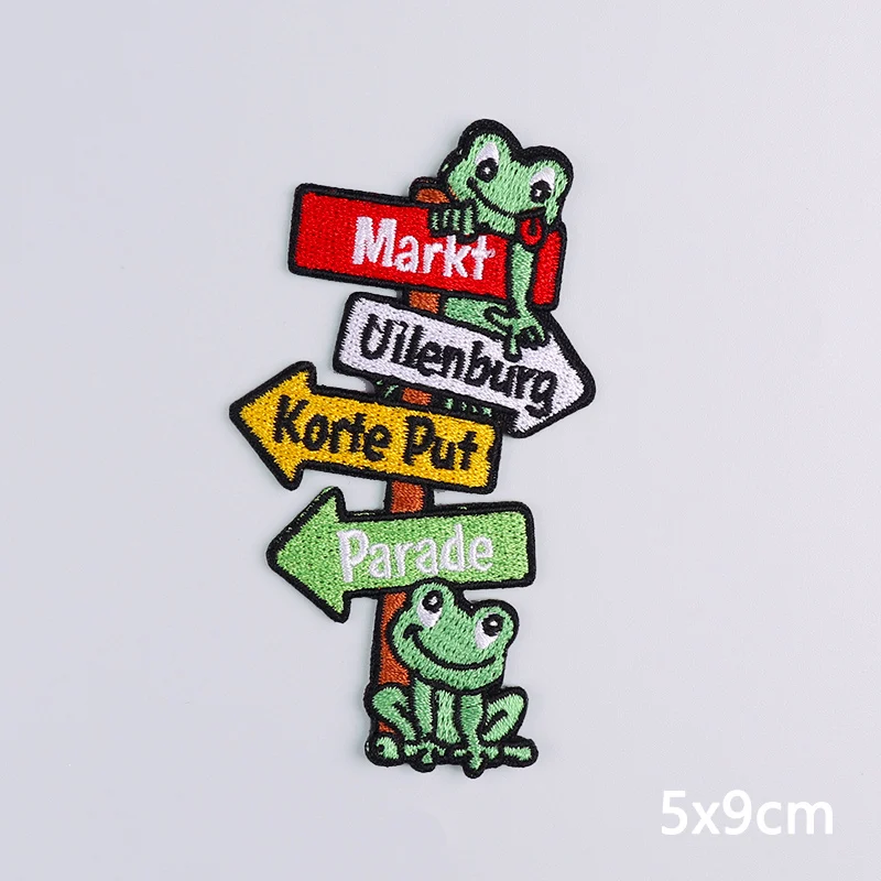 Netherlands Oeteldonk Emblem Embroidered Patches Frog Patch Netherland Carnival Patches For Clothing Uniform DIY Iron On Patches