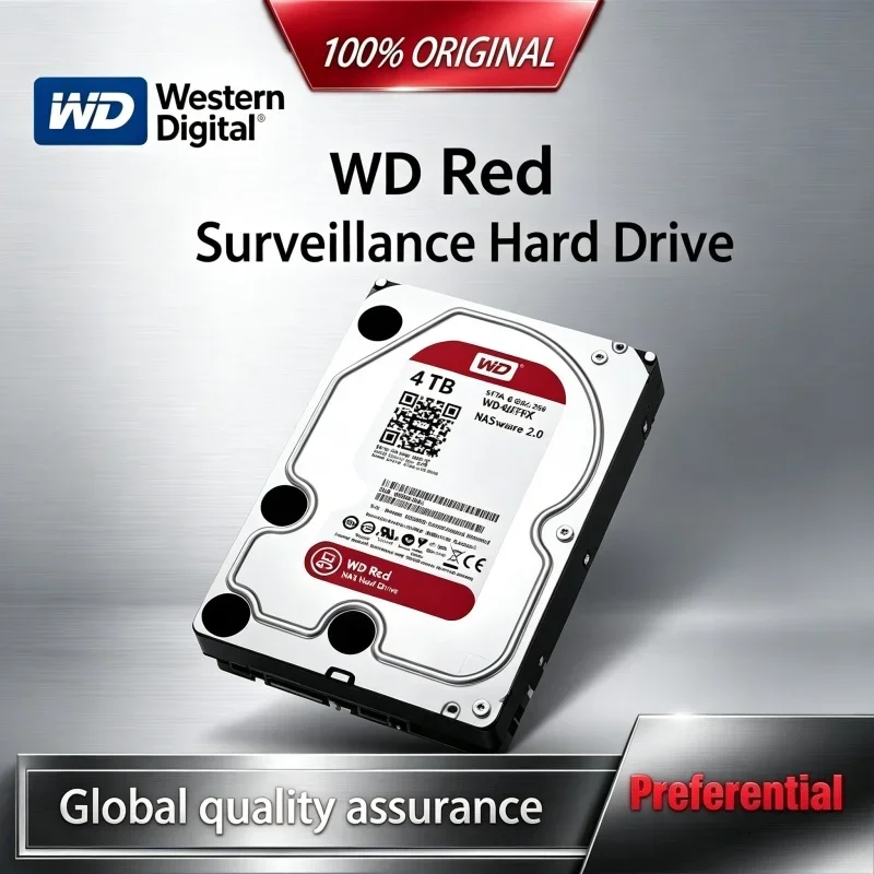 Western Digital WD Stable Red NAS 3.5" Internal Hard Drive 2TB 3TB 4TB 6TB 5400RPM SATA 6Gb/s 64MB Cache For Desktop