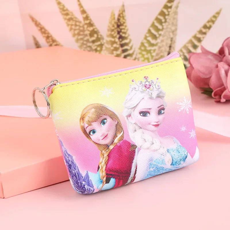 กระเป๋าสตางค์ขนาดเล็กสุดสร้างสรรค์จากดิสนีย์ dompet koin กระเป๋าเล็กพวงกุญแจ Frozen กระเป๋าสตางค์ลิปสติกเอลซ่าและแอนนากระเป๋าคลัทช์น่ารัก