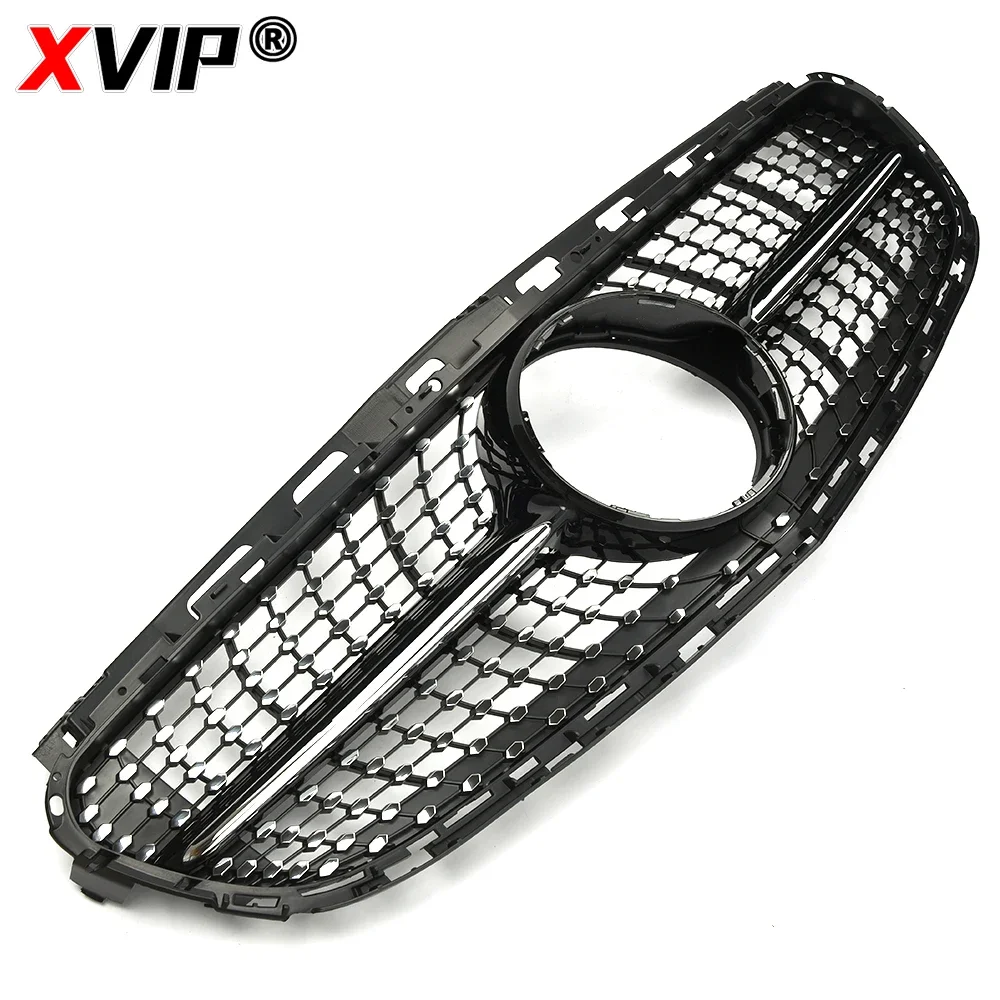 XVIP Chrome Black Diamonds Style Racing Grille For Mercedes Benz E-Class W212 E300 E350 E400 14-16 AMG Style Front Bumper Grille