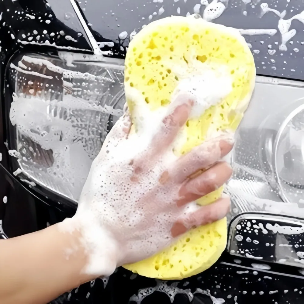 5pcs Car Wash Honeycomb 8-shaped Compressed Large Sponges High-density Car Cleaning Waxing Beauty Sponge Block Cleaning Tools