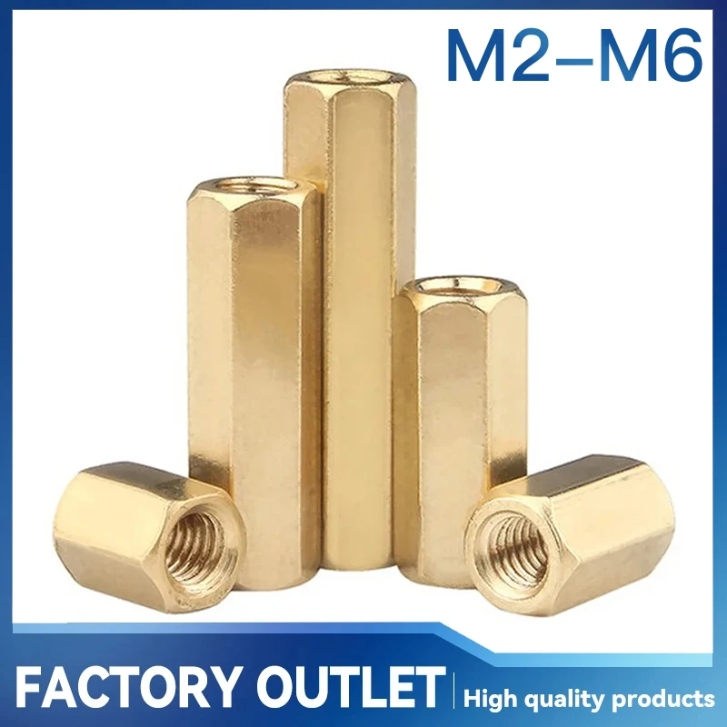 

5-50pcs M2 M2.5 M3 M4 M5 M6 Double Pass Hex Brass Female Standoff Pillar Stud Mount Spacer Hexagon PCB Motherboard Nut Hollow