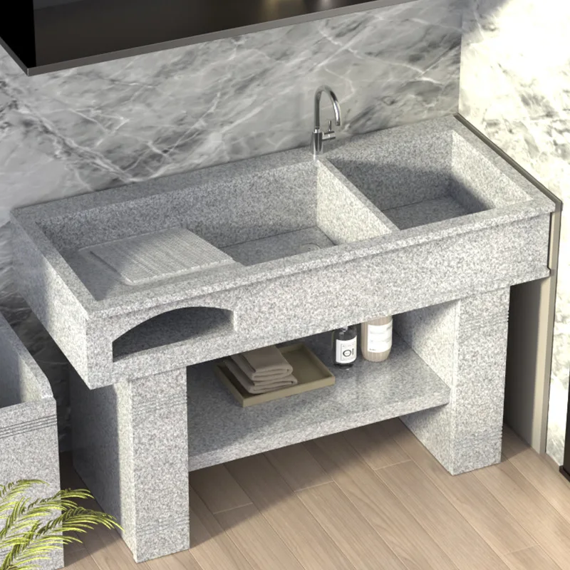 

Outdoor natural granite laundry pool courtyard stone sink balcony marble washing sink splicing laundry basin