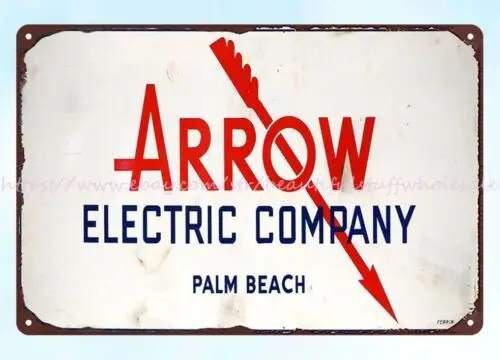 Arrow Electric Co. metal tin sign outdoor wall art indoor wall