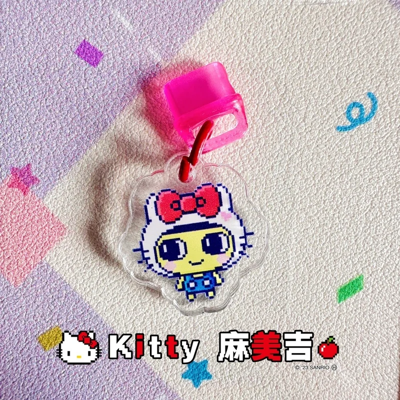 Tamagotchi Sanrio Linkage Series Acrylic Dust Stopper Hellokitty Cinnamon Kuromi Littletwinstars Pendant Decoration Kawaii Gifts