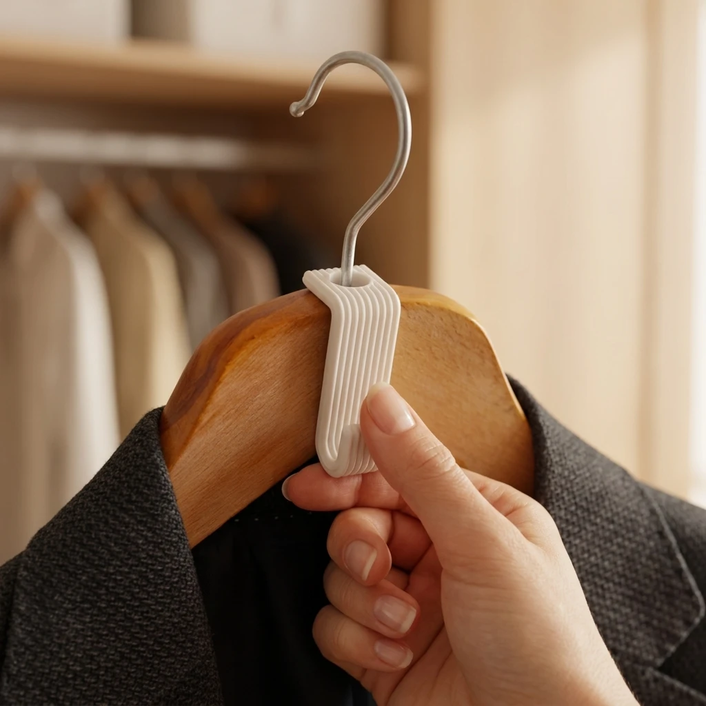 Stackable Hanger Hooks, Space-Saving Multi-Layer Wardrobe Connectors, 3D Printed Wardrobe Clothing Storage Expansion Organizer