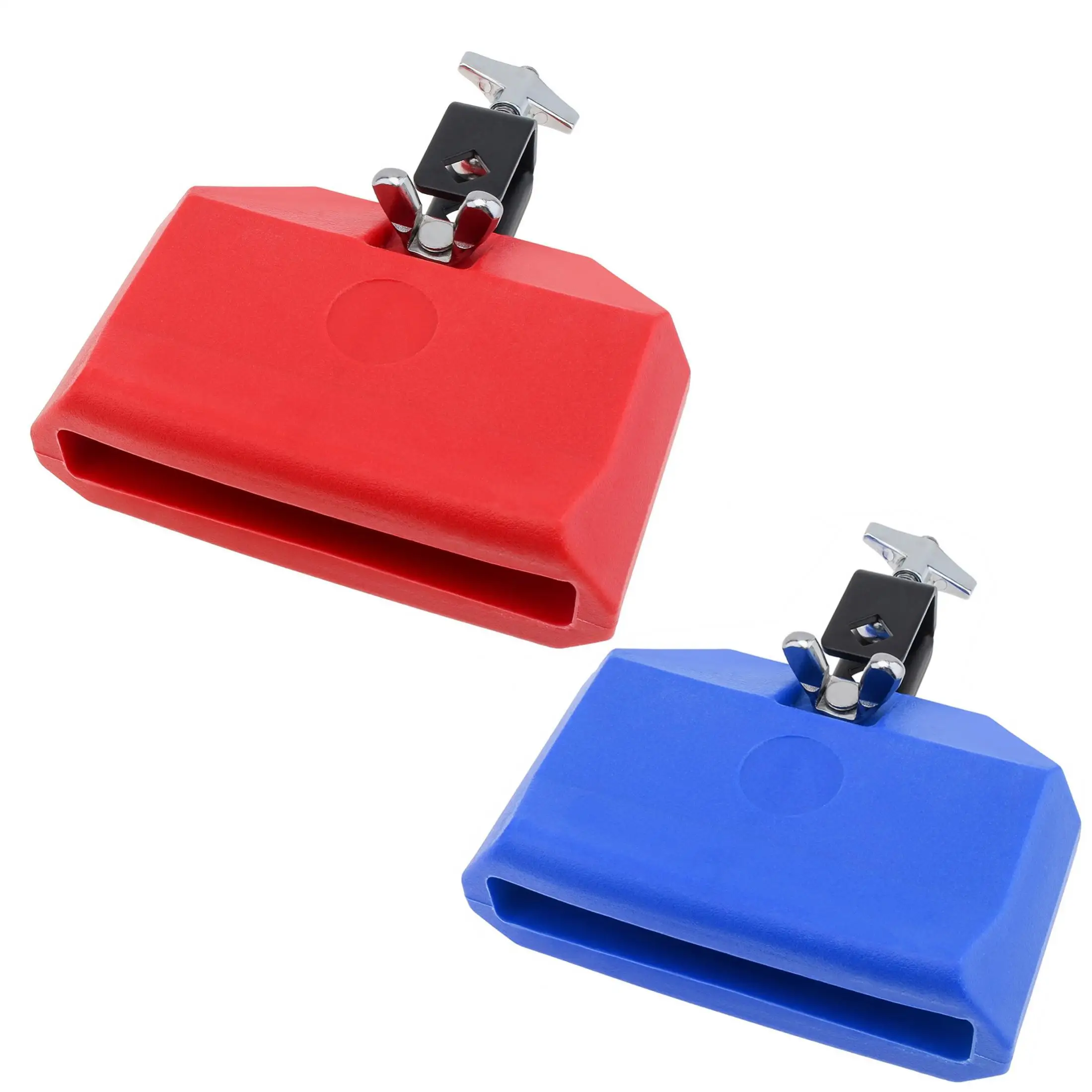 Plastic Blue / Red Musical Percussion Jam Block, Latin Drum Instrument with 2 different sizes optional