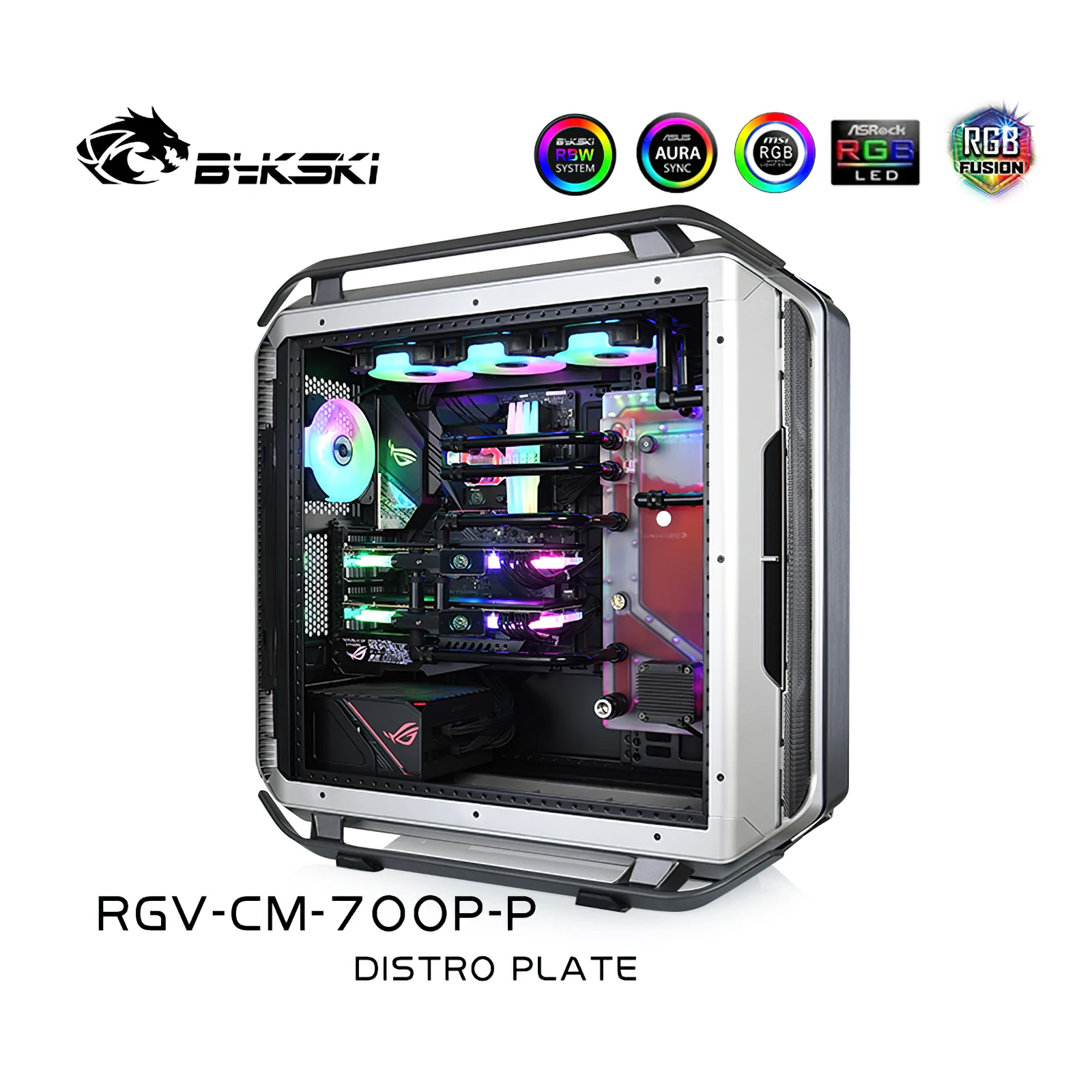 Bykski Distro Plate Water Cooling Kit dla CoolerMaster COSMOS 700P Chassis Case CPU GPU RGB RGV-CM-700P-P