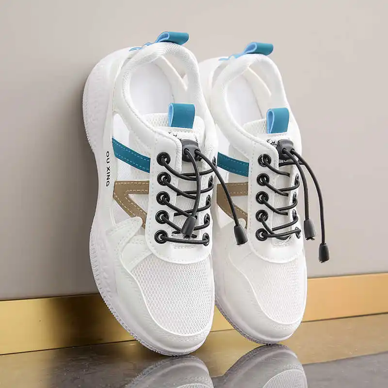 Normal Leather Road Women's Shoes Size 44 Skateboarding Shoes Woman White Sneakers Luxury Sports Woman Foot-wear Casuall