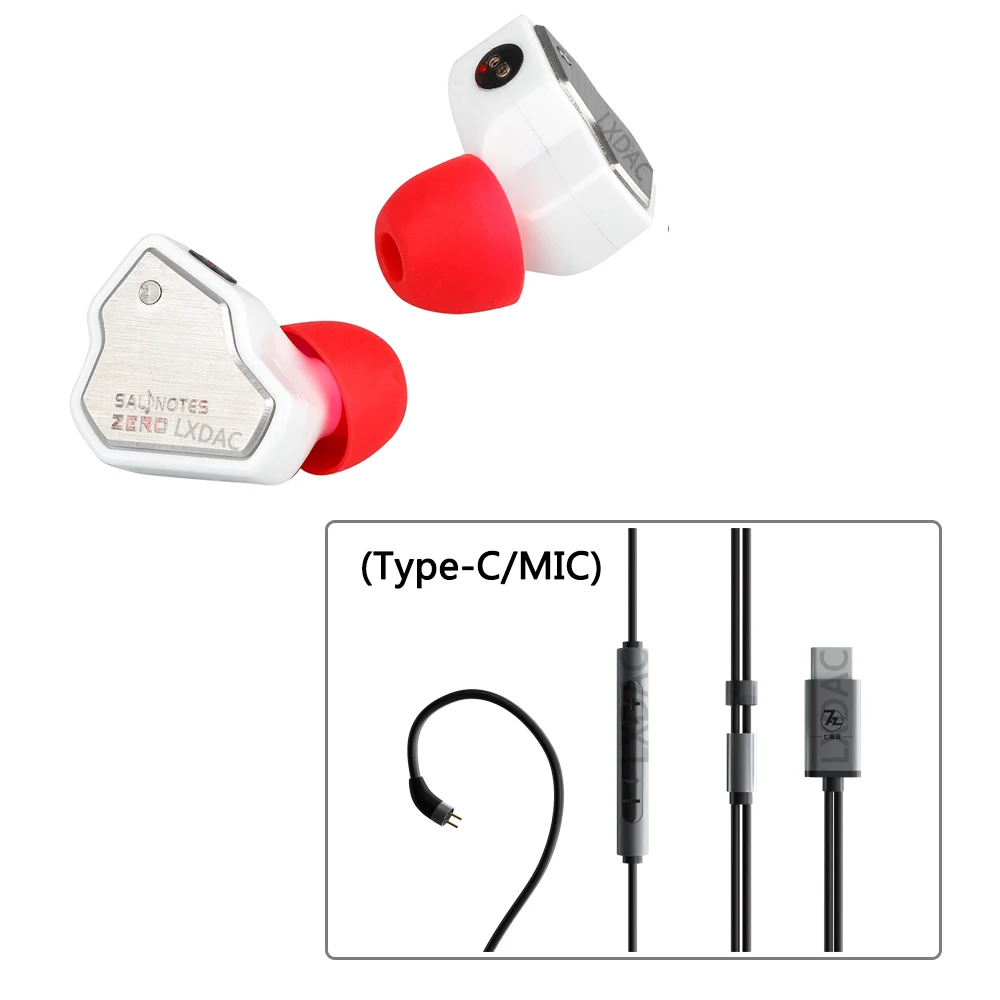 7 هرتز سالانوتات زيرو Type-C مع مايكروفون HiFi 10 مللي متر سائق ديناميكي في الأذن سماعة 0.78 IEM المعادن مركب الحجاب الحاجز N52 المغناطيس