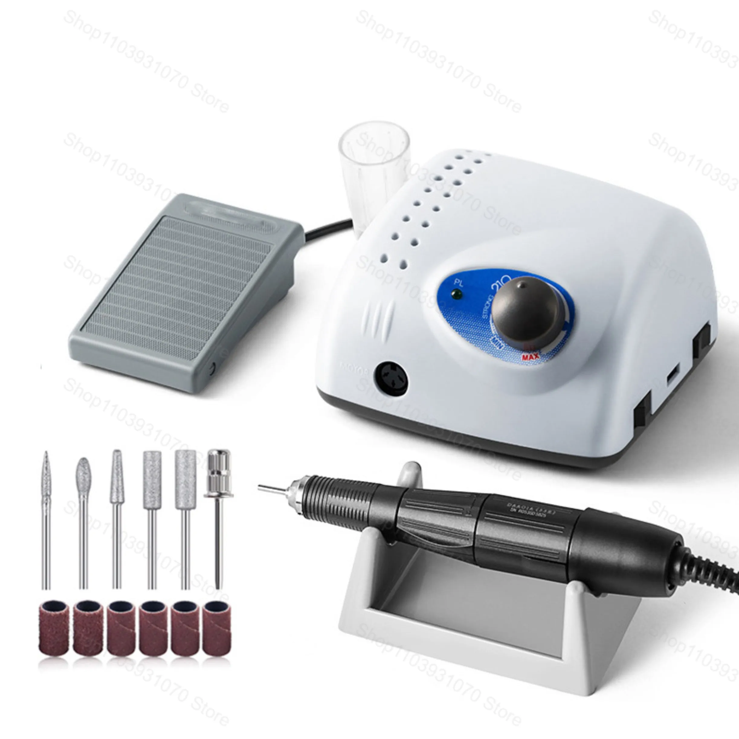 قوية 210 آلة حفر الأظافر 65 واط 102L قبضة 35000 دورة في الدقيقة قواطع الطحن الكهربائية مانيكير باديكير أداة مسمار الفن المعدات