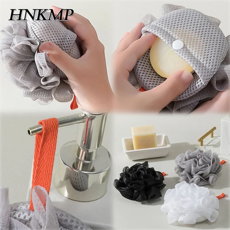 

1 Piece Of Soft Loofah Sponge Bath Ball -2-in-1 Soap Dispenser And Body Scrub Bathroom Exfoliating Shower Ball For Men Women