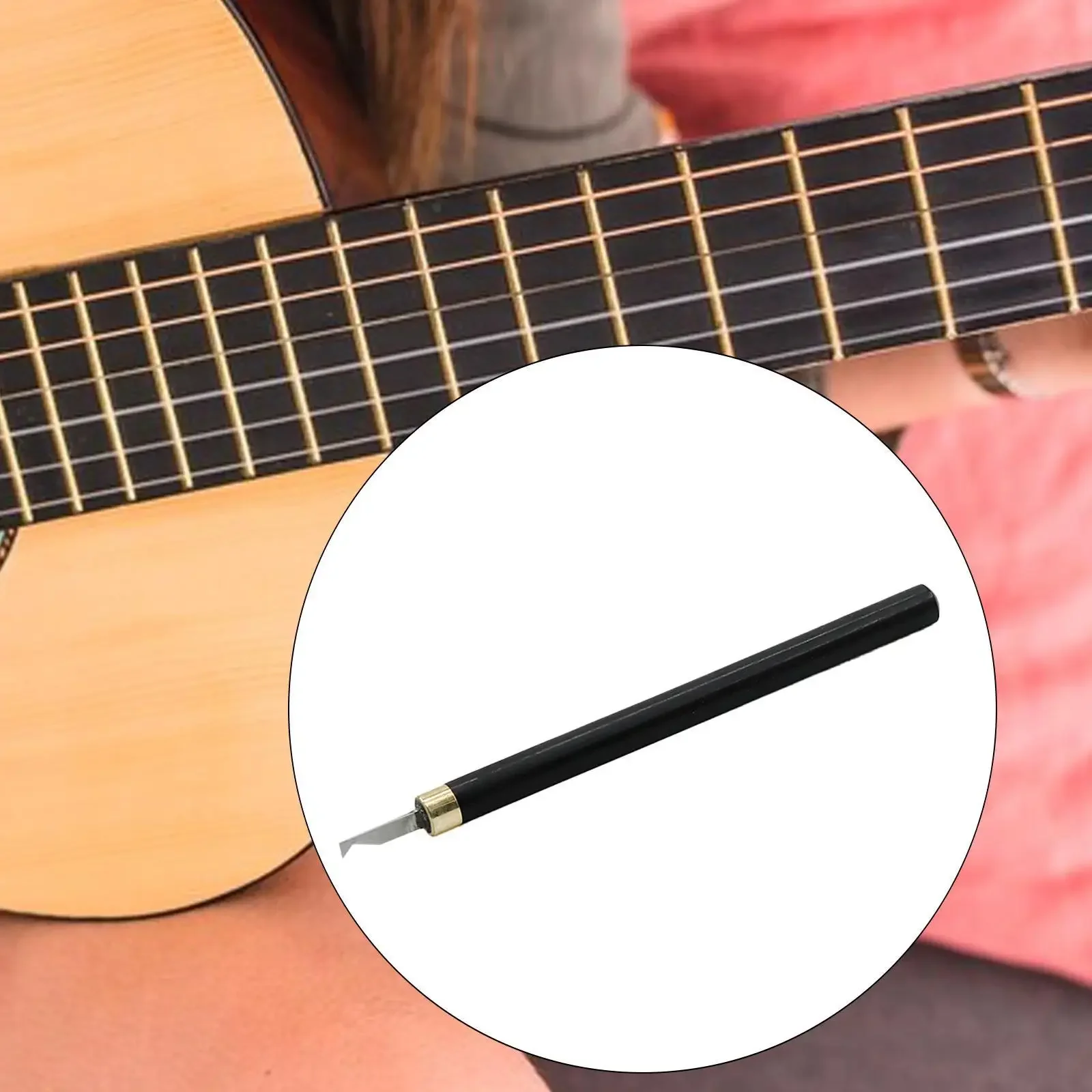 Guitar Refret Saw Fix Sharp Guitar Fret Ends Fingerboard Groove Cleaning Polishing Tool for Bass Acoustc Guitar Banjo view 4