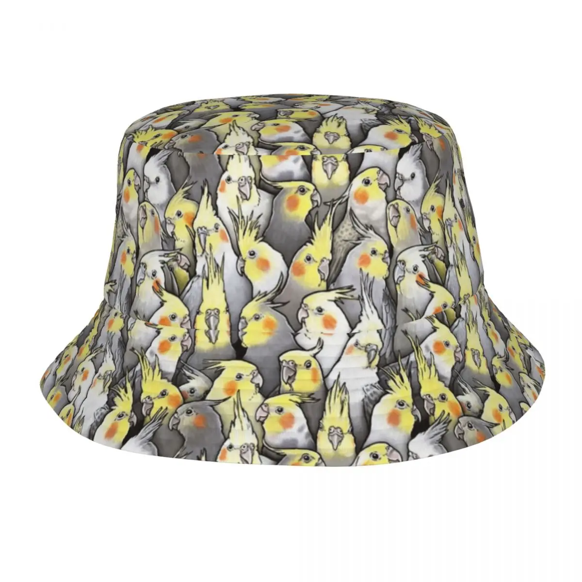 Cockatiel Animal Bucket Hat for Teen Summer Vocation Parrots Bird Sun Hats Hip Hop for Outdoor Fishing Fisherman Hats Bob