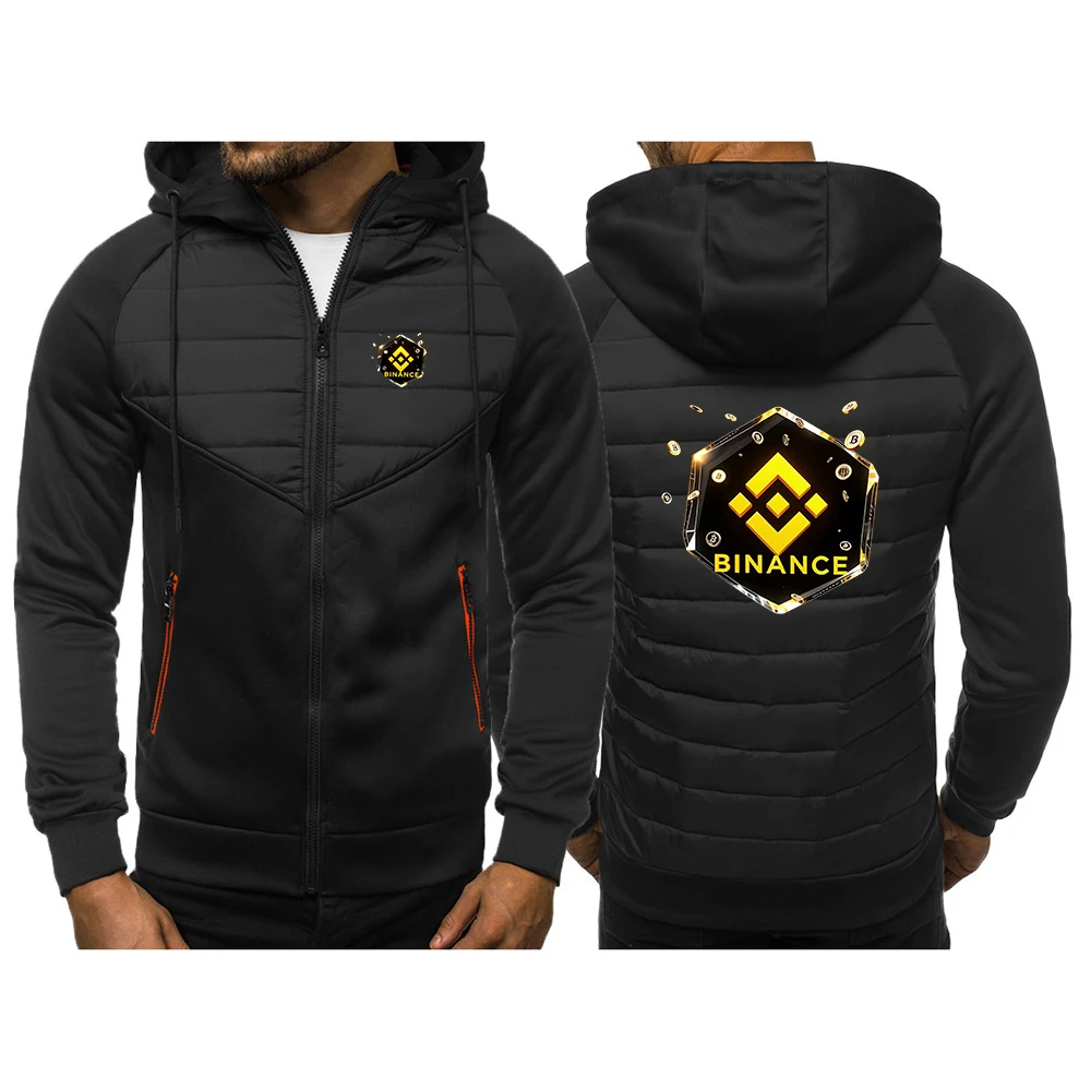 2026 Men's Spring And Autumn Comfortable Hoodies Binance Crypto Logo Print Handsome Fashion New Style Popular Hooded Coat