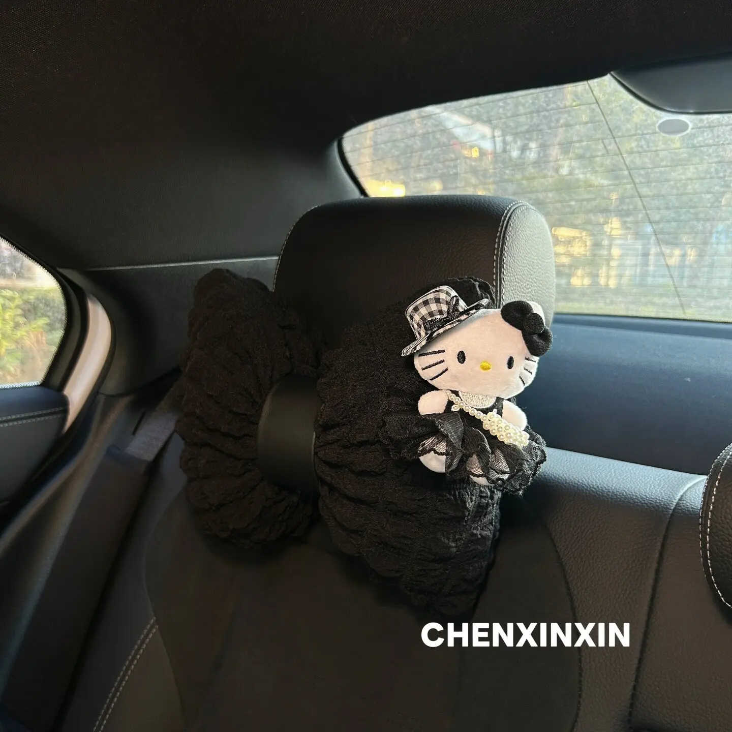 

Car Headrest Pillow Winter Warm Plush Doll Neck & Lumbar Support Cushion Adjustable Car Seat Pillow Seat Belt Cover