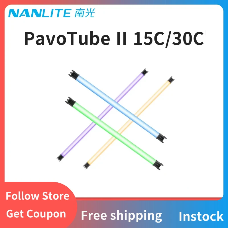 

Nanlite PavoTube II 15C / 30C Tube Light RGB LED App Control Lighting for Live Photo Video Film Production DMX