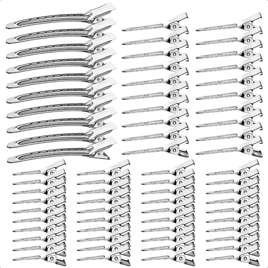 

75pcs Duck Biled Hair Clips for Women Duckbill Metal Hair Clips for DIY Styling Sier Hair Pins with Storage Case Salon Home Hai