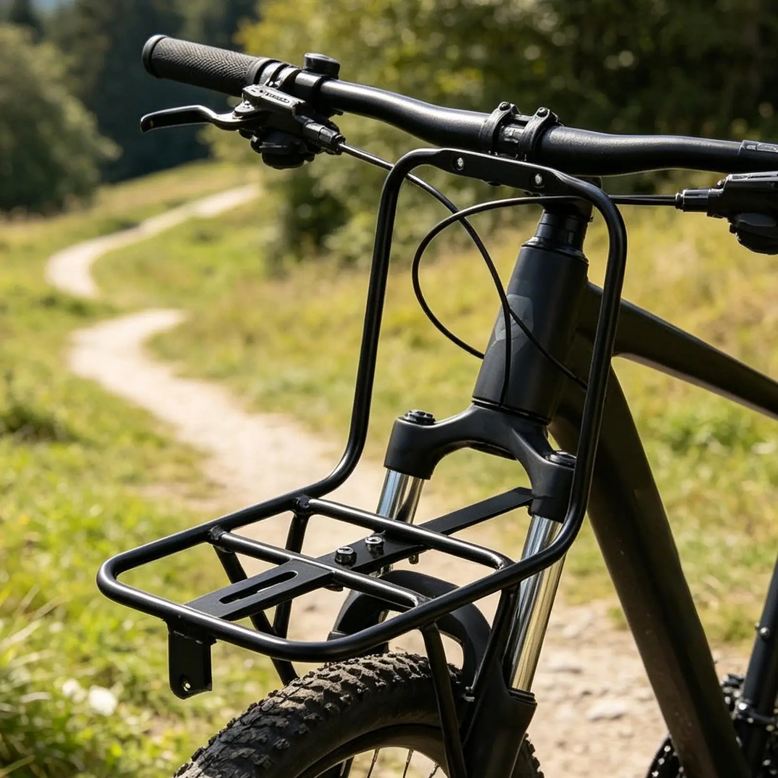 Mountain Bike Front Cargo Rack For V Brake Stand Bicycle Front Fork Luggage Bracket Adjustable MTBs cycling Mount Bag Stand