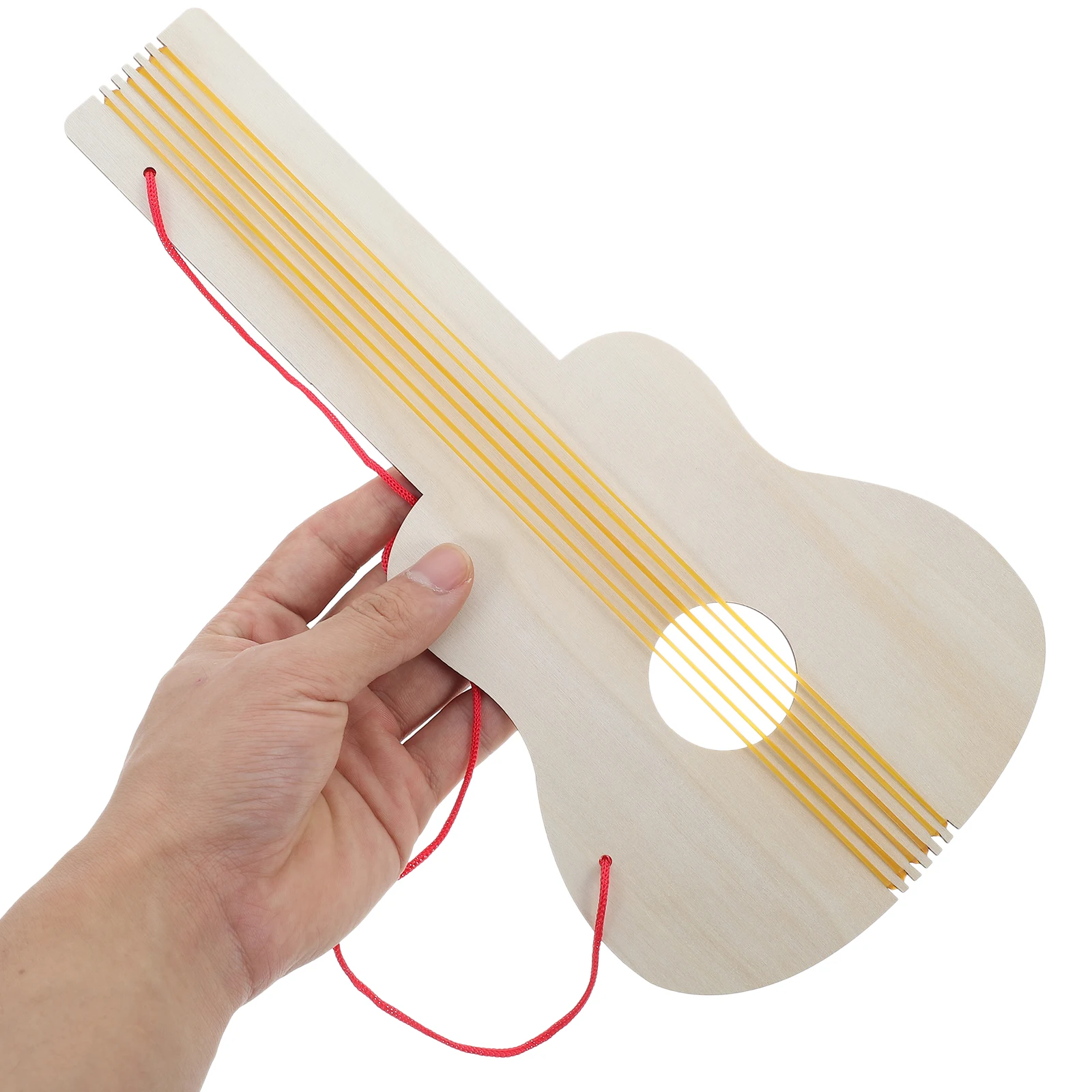 

4Pcs Unfinished Wooden Guitar Toys For Kids DIY Painting Fun And Activity For Kindergarten Music Projects