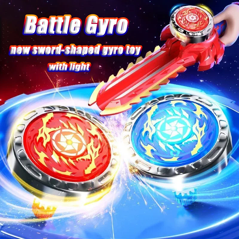 

New sword-shaped Gyroscope toy Sword Launcher Spinning Top multiplayer interactive game Battle Gyro Boy Toy