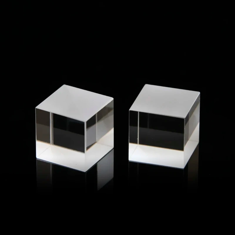Optical Glass Cube 30mm Beamsplitters Prism Semi-Reflective and Semi-Transmissive Splitting Prism