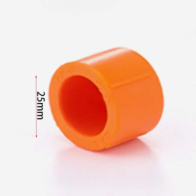 Tubo de agua PPR naranja conexión termofusible extremo accesorio tapa de tubo termofusible 20 mm (90 piezas) 25 mm (50 piezas) 32 mm (30 piezas)