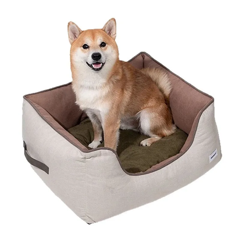 

Eco-friendly Sustainable Small Medium Dog Bed Round Solid Soft Winter Warm Dog Kennel with Removable Cat Cushion Sofa Beds