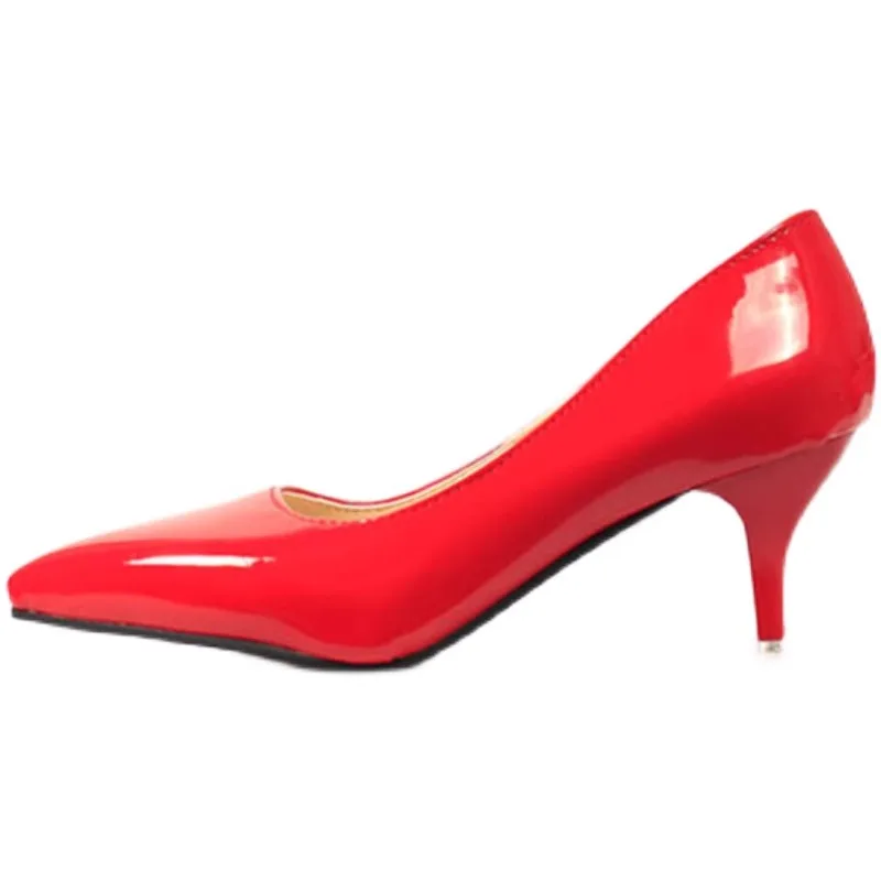 

Super Large Size Fat Feet High Heels Drag Props Shoes Pointed Thin Heel Shallow 43 44 45