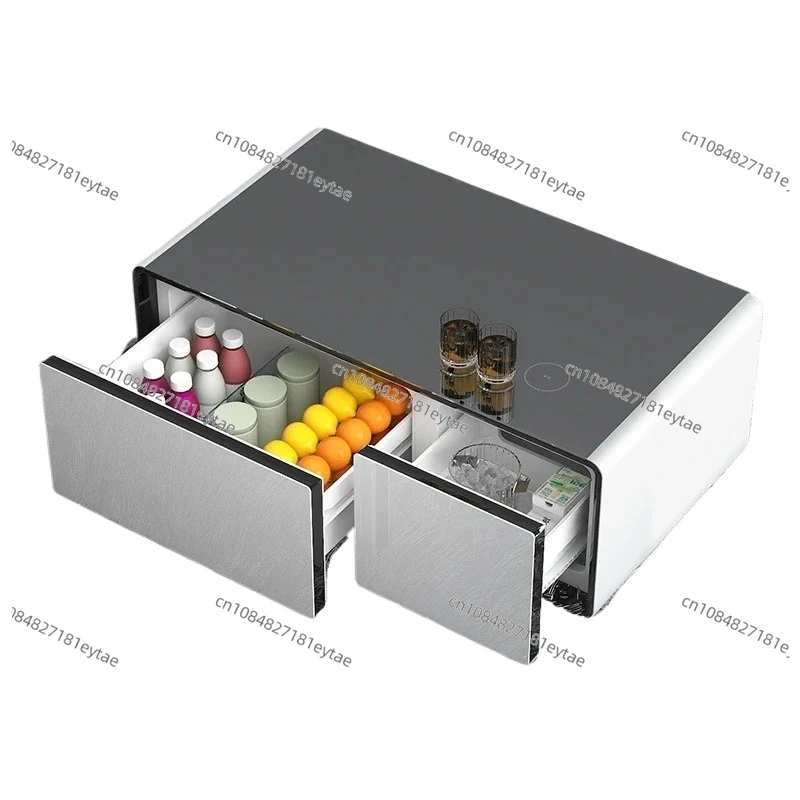 Multi Functional Smart Coffee Table for Summer Frozen Small Refrigerator Gatherings Smart Table with Fridge