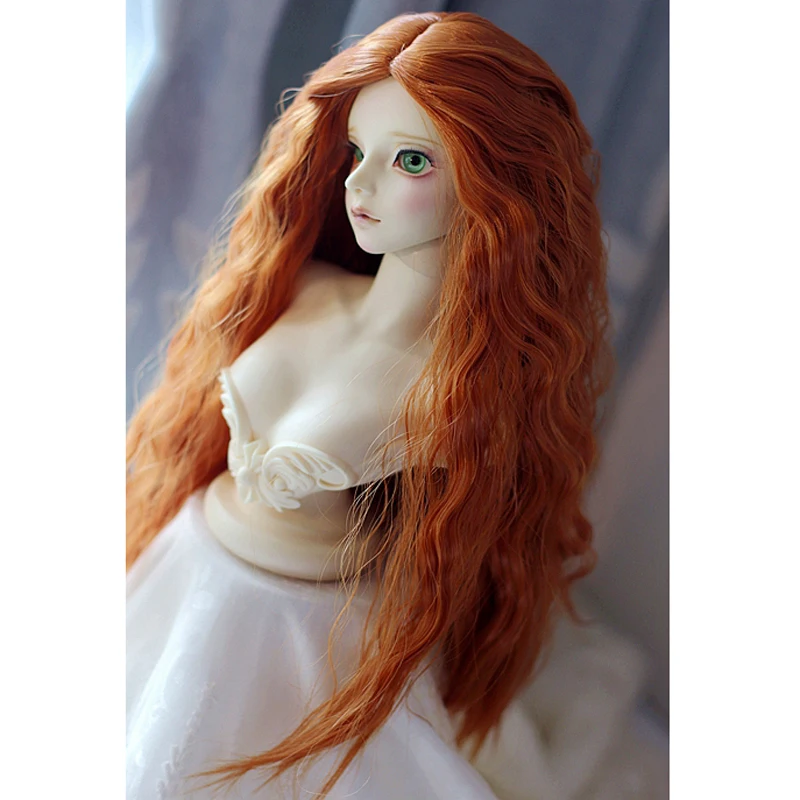 2024 New Style 1/3 1/4 1/6 1/8 High Temperature Long Wavy Fashion Style Wig Wire Bjd Wig SD Fiber Hair