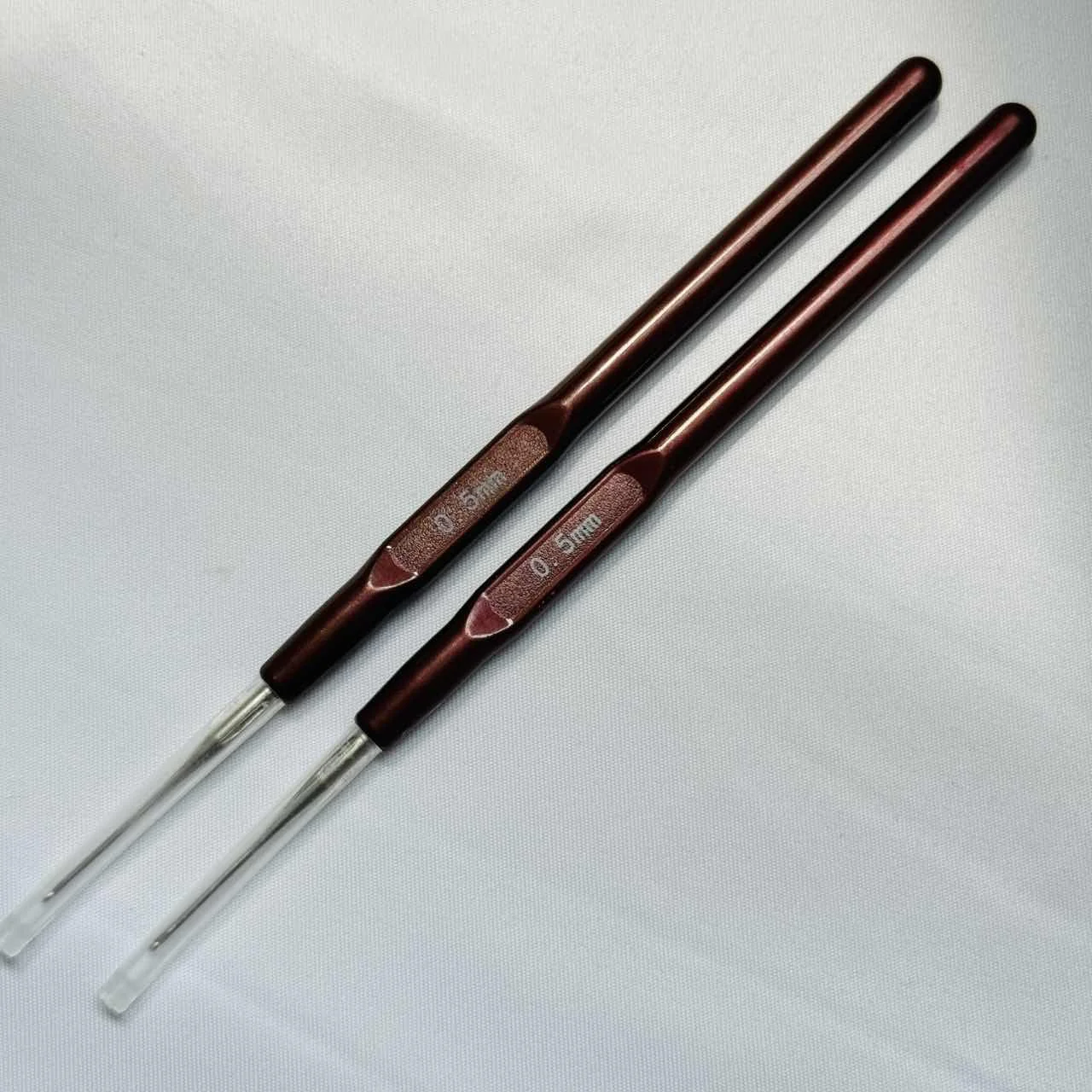 1/5PCS Crochet Hooks For Dreadlocks Plastic Soft Handles Crochet Hook Weave Needles With Stainless Steel 0.5mm