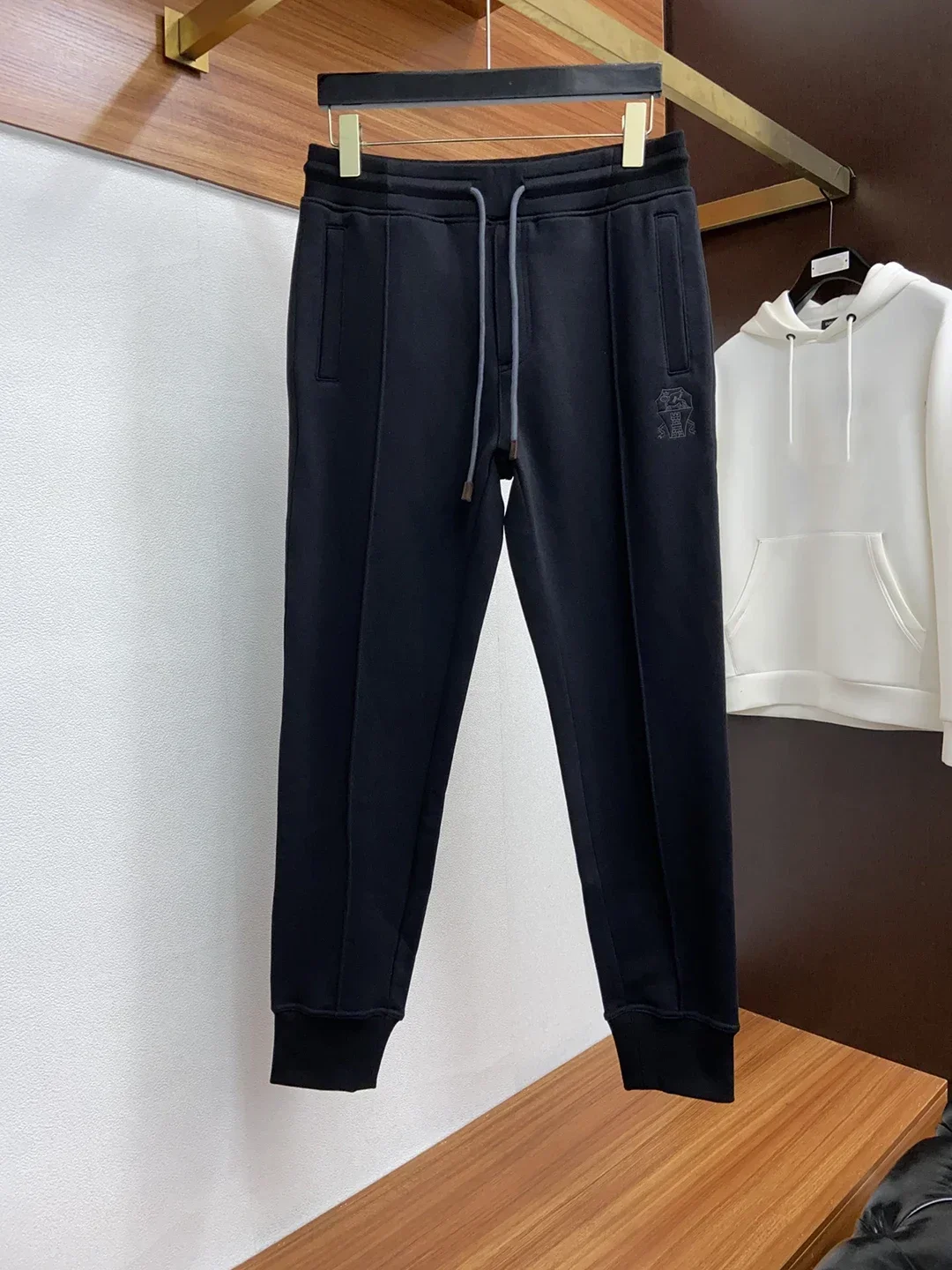 BLLIYOSS Casual Pants Men 2024 FW NEW Utility Drawstring Pure cotton blended fabric Size M-3XL Straight Leg pants old money