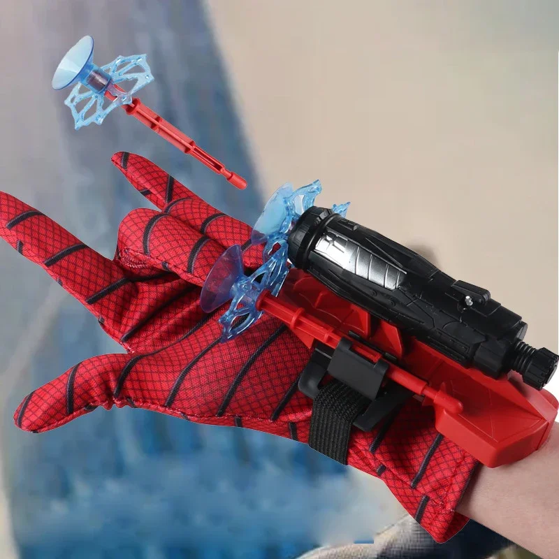 Marvel Spider Man Figure Toys Kids Plastic Cosplay Glove Launcher Set Launcher Wrist Toy Set Funny Boy Children Birthday Gifts