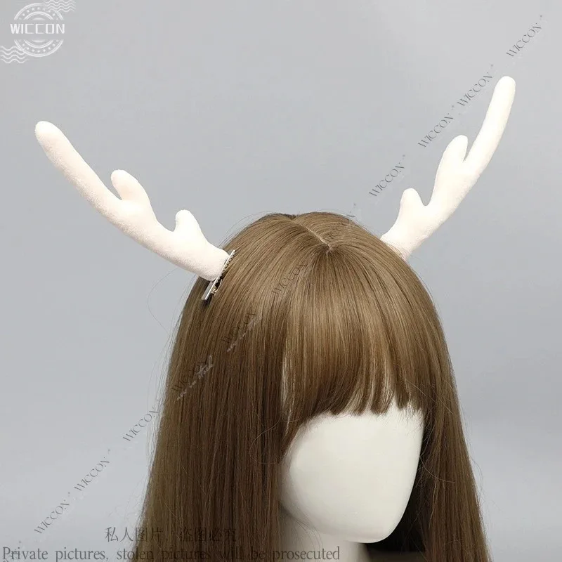 25COSShikanoko Nokonoko Koshitantan My Deer Friend Nokotan Shikanoko Noko Cosplay Headwear Halloween Party Detachable Plush Antl