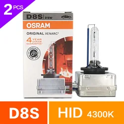 OSRAM Original XENARC Xenon Lamps D8S 2Pcs Car HID Headlight Bulbs 66548 12V 25W PK32d-1 4300K White Light